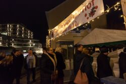 Auf dem Weg in die Glasbläserei in Rheinfelden