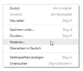 Kontextmenü - nicht beim Mittagessen!