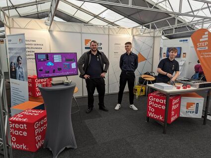 Messestand von STEP bei der Job- und Bildungsmesse CULT in Lörrach, 28.03.-29.03.2025