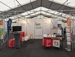 Messestand von STEP bei der Job- und Bildungsmesse CULT in Lörrach, 28.03.-29.03.2025